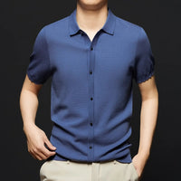 Chemise à manches courtes en maille fine pour hommes - Renzo