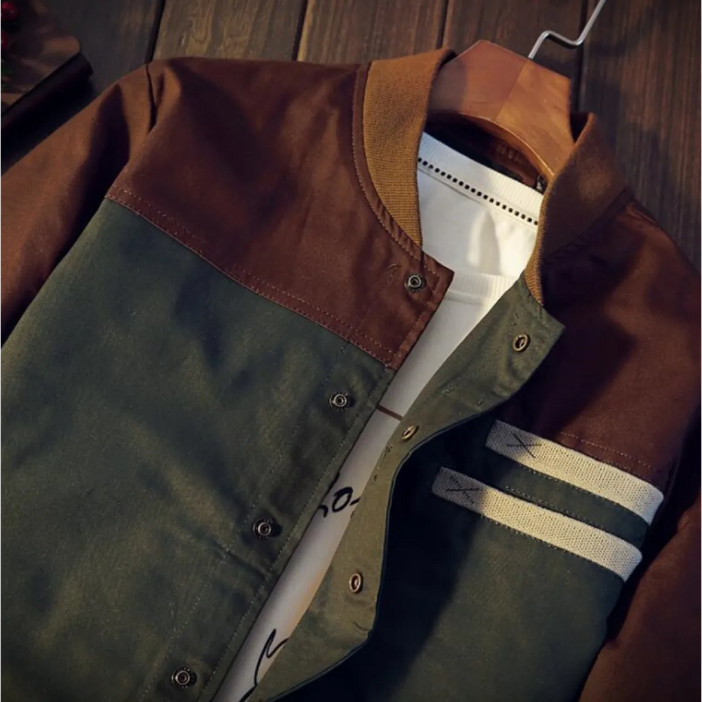 Lässige Herrenjacke im zweifarbigen Design - Nael