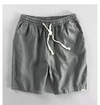 Short à cordon de serrage en lin, coupe ample, pour hommes - Tobias