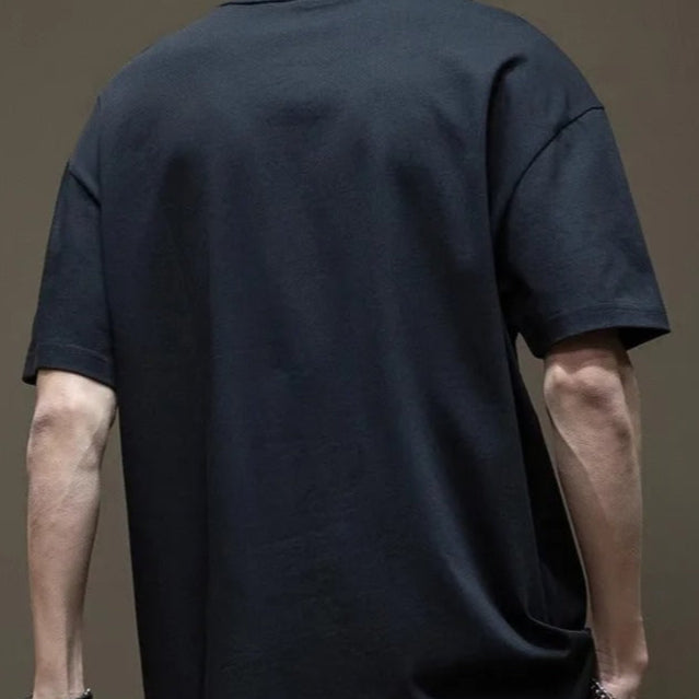 Herren-T-Shirt aus Baumwolle mit Oversize-Aufdruck - Daichi