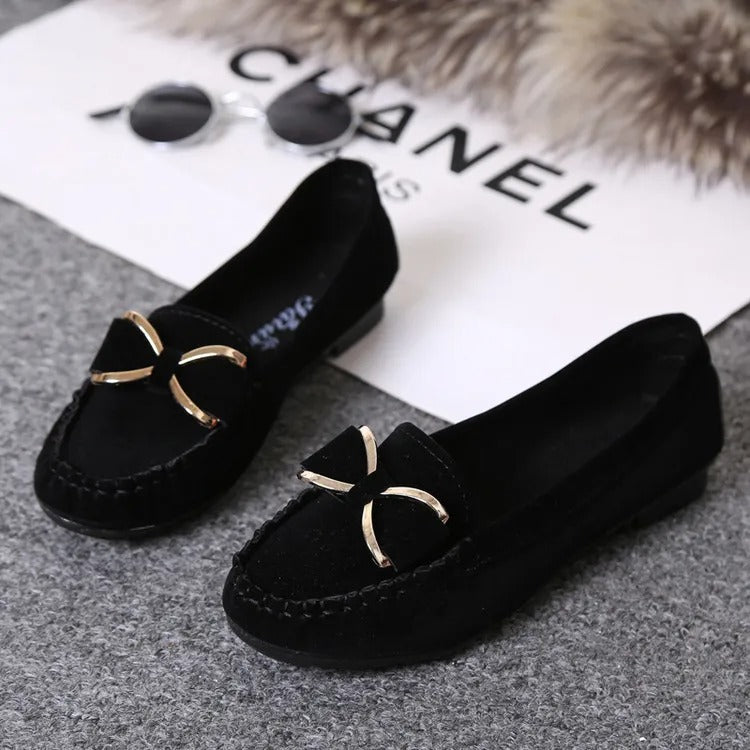 Damen Metallic-Schleifen-Slipper - Beatrice