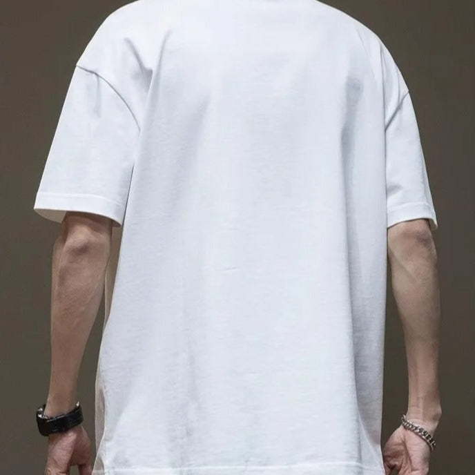 Herren-T-Shirt aus Baumwolle mit Oversize-Aufdruck - Daichi