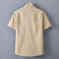 Chemise homme à manches courtes en coton de style utilitaire - Bruno