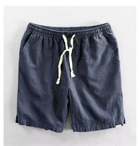 Short à cordon de serrage en lin, coupe ample, pour hommes - Tobias