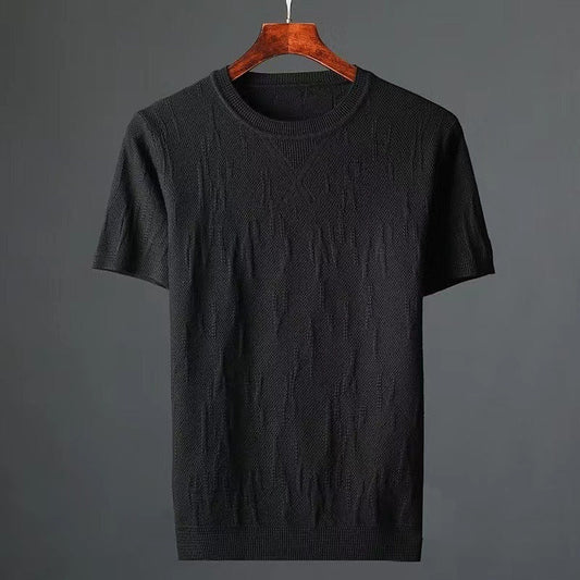 T-shirt ajusté en maille fine pour hommes - Einar