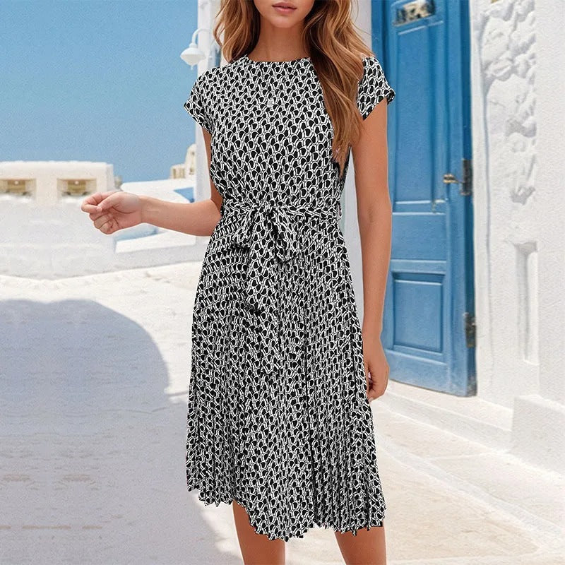 Midikleid mit geometrischem Druck für Damen - Camila