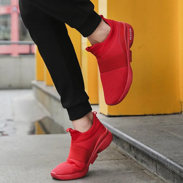 Baskets pour hommes, style slip-on en maille respirante - Leandro
