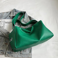 Sac fourre-tout de grande capacité en cuir synthétique de style décontracté pour femme - Andrea