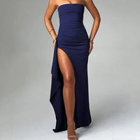 Robe longue élégante avec fente haute pour femme - Noémie
