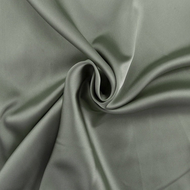 Robe femme en satin à manches évasées et encolure croisée - Margaux