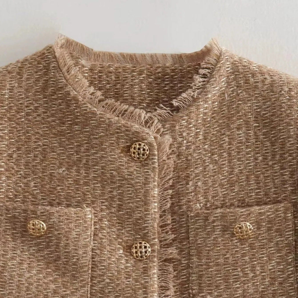 Klassische Tweed-Zweireiherjacke für Damen - Heidy