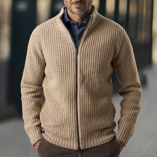 Cardigan homme chunky knit zip turtleneck - Benoît