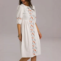 Robe en coton à manches trois-quarts - Carmona