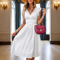 Robe midi en dentelle pour femmes - Lorena