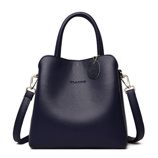 Sac à bandoulière en cuir synthétique texturé pour femme, style structuré - Fabienne