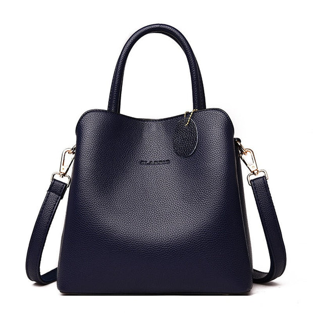 Sac à bandoulière en cuir synthétique texturé pour femme, style structuré - Fabienne
