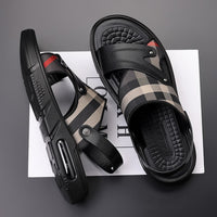 Sandales pour hommes en cuir synthétique avec design croisé - Milan