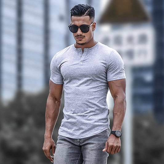 T-shirt à manches courtes et col rond pour hommes - Luis