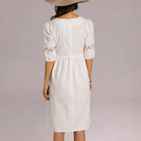 Robe en coton à manches trois-quarts - Carmona