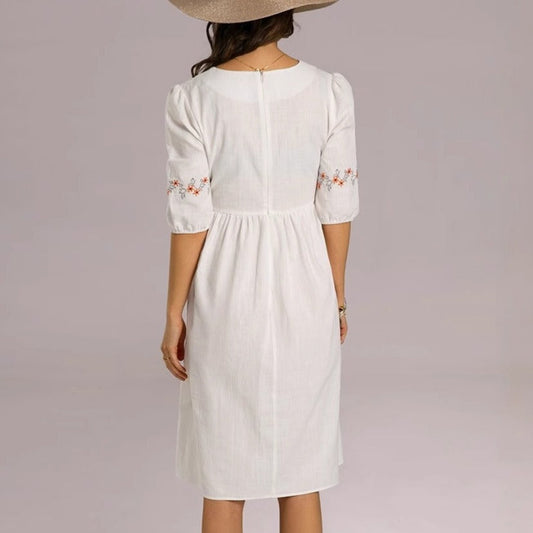 Robe en coton à manches trois-quarts - Carmona