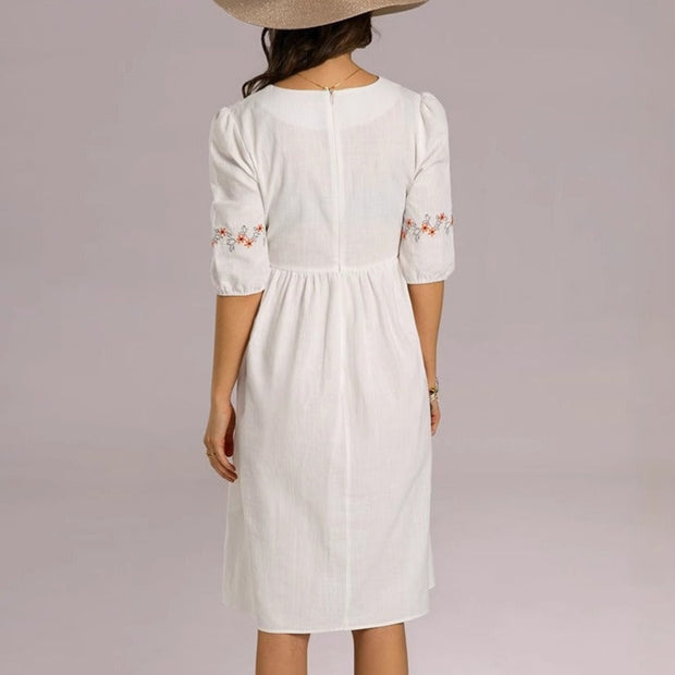 Robe en coton à manches trois-quarts - Carmona