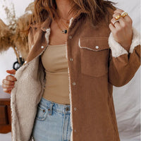 Veste doublée en velours côtelé pour femme - Liora