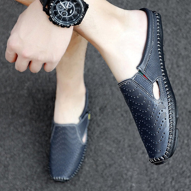 Mocassins en cuir perforé pour hommes - Enrique