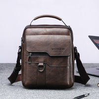 Sac à bandoulière vertical en cuir synthétique pour homme - Laurent