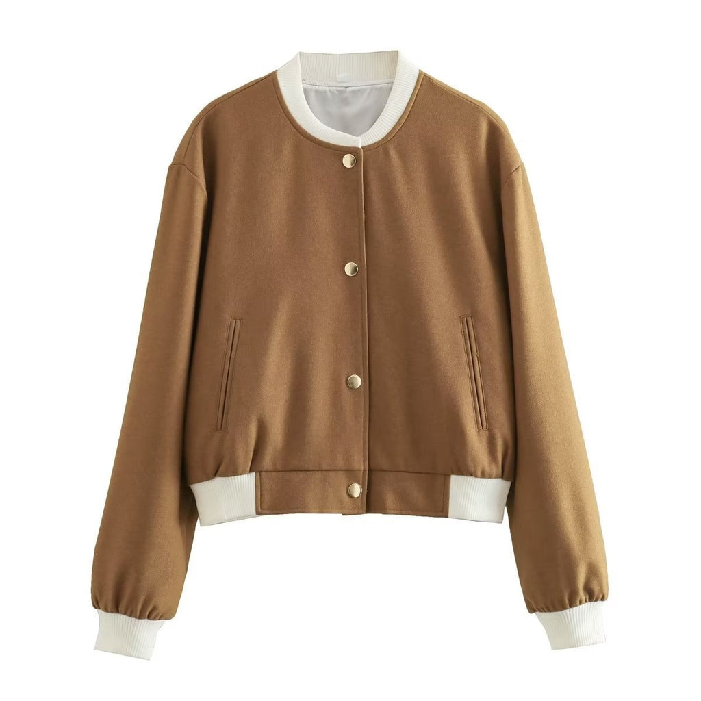 Kurze Damenjacke im lässigen Design mit Metallknöpfen - Liora