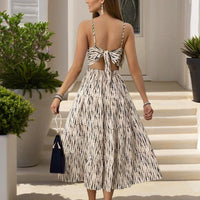 Robe midi à fines bretelles imprimée - Noelia