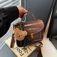 Sac à bandoulière en cuir synthétique pour femme design structuré - Manon