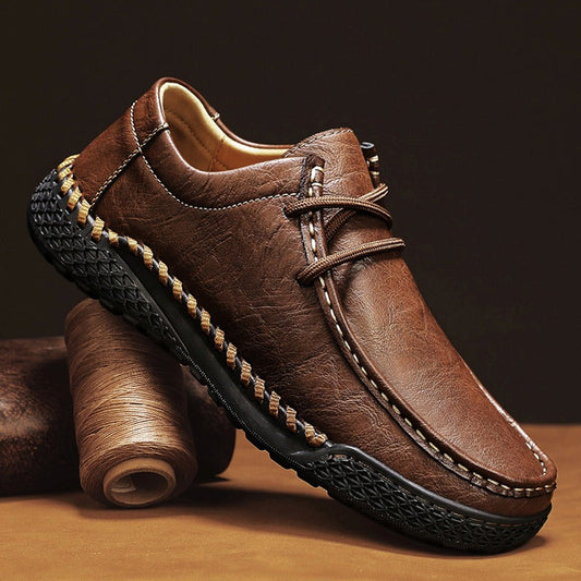 Chaussures décontractées pour homme en cuir synthétique avec couture artisanale - Ernesto