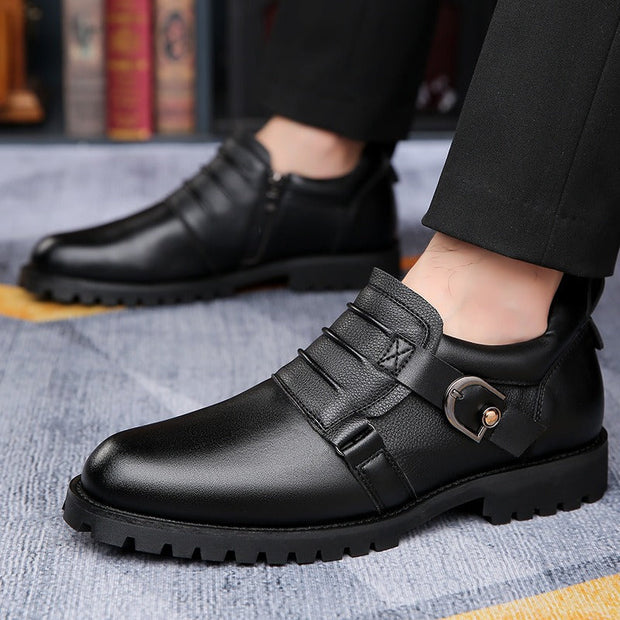 Chaussures élégantes en cuir synthétique pour hommes avec boucle latérale - Octavio