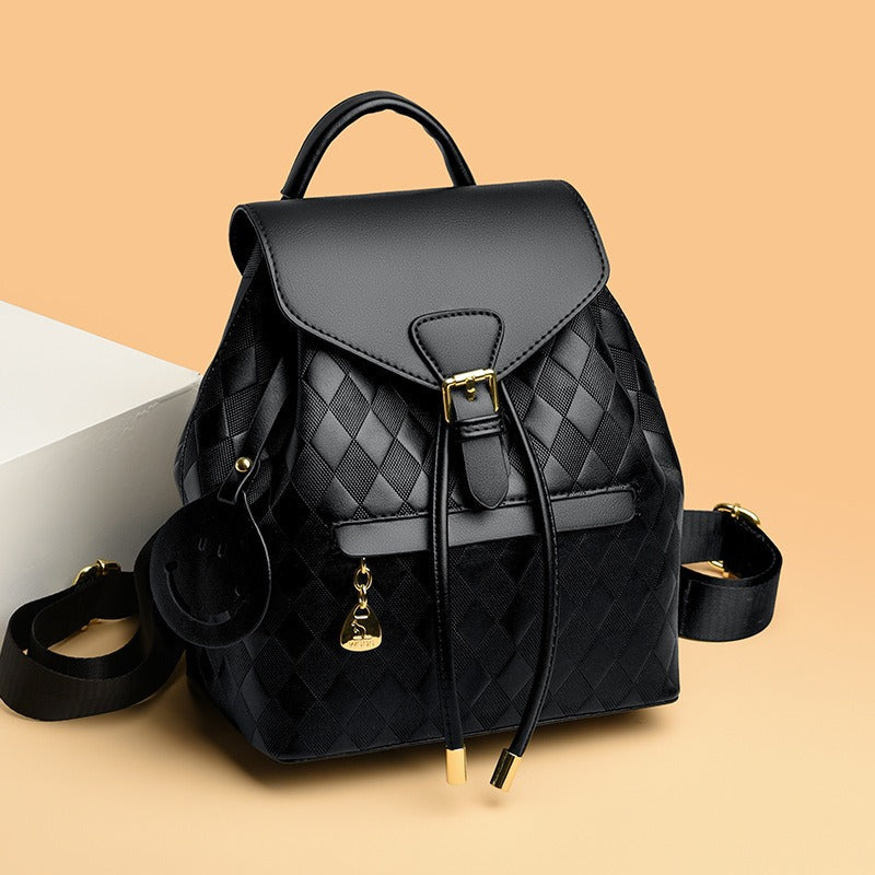 Zweifarbiger Rucksack aus geflochtenem Kunstleder - Clarys