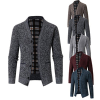 Cardigan tricoté doublé écossais pour hommes, style décontracté - Morten