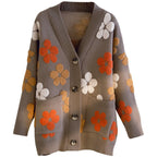 Jacquard-Strickjacke im Retro-Stil für Damen - Karla