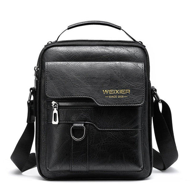 Sac à bandoulière vertical en cuir synthétique pour homme - Laurent