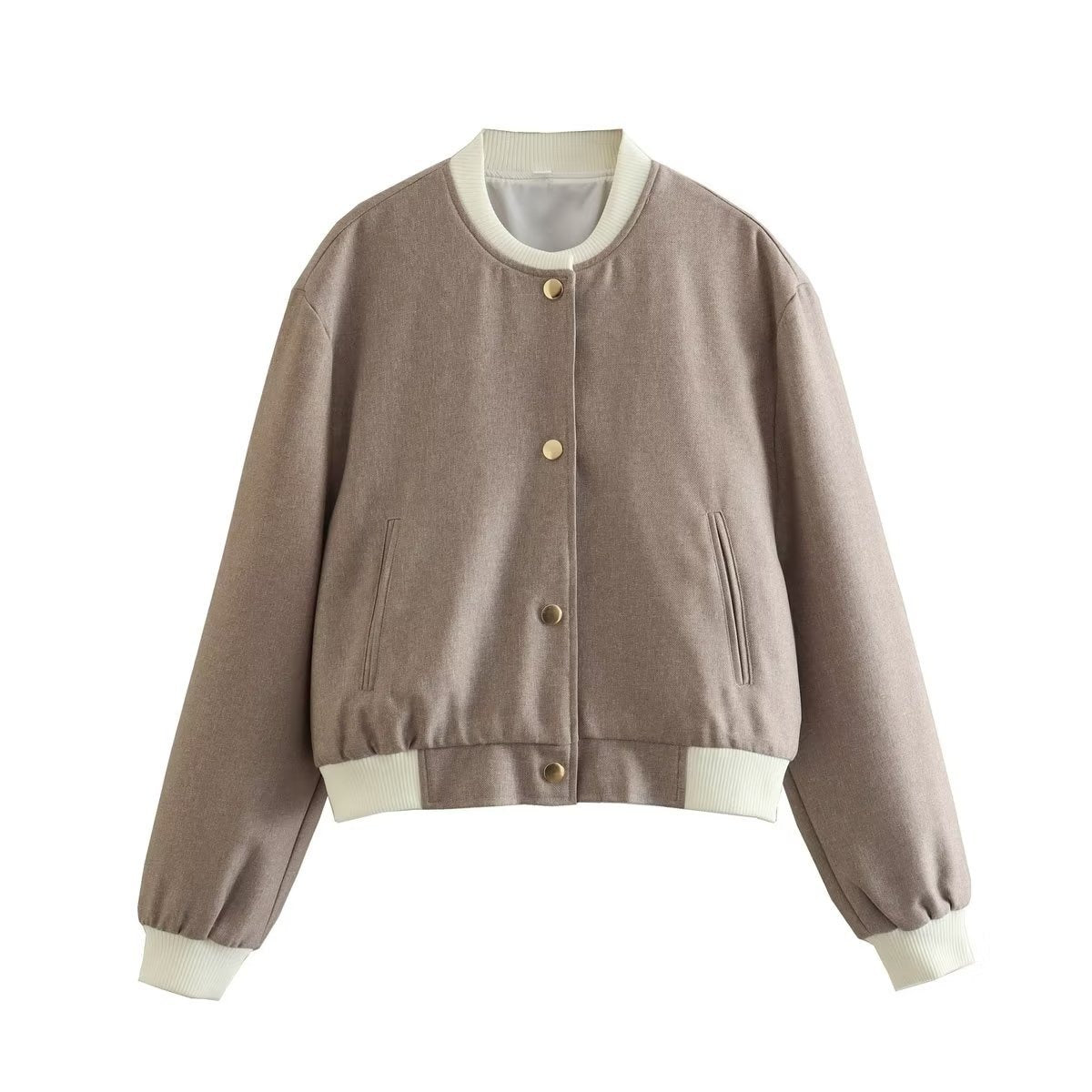 Kurze Damenjacke im lässigen Design mit Metallknöpfen - Liora