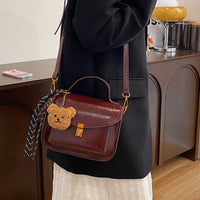 Sac à bandoulière en cuir synthétique pour femme design structuré - Manon