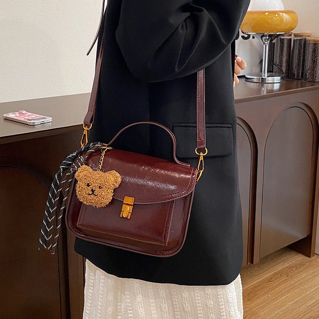 Sac à bandoulière en cuir synthétique pour femme design structuré - Manon