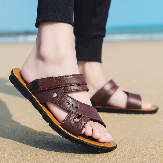 Sandales homme en cuir synthétique style décontracté - Bruno
