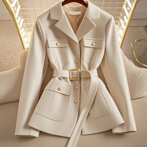 Blazer femme avec ceinture et poches - Lorane