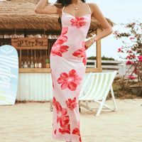 Robe slim sans bretelles à fleurs pour femmes - Kailani