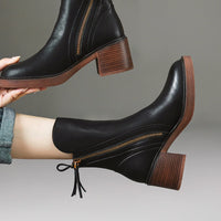 Damen hohe Plateau-Stiefel mit seitlichem Reißverschluss modernen Stil - Grega