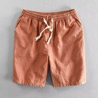 Short à cordon de serrage en lin, coupe ample, pour hommes - Tobias