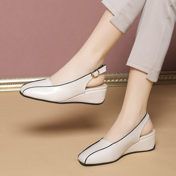 Chaussures à talons bas pour femmes Design minimaliste - Céleste