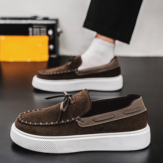 Mocassins en daim pour hommes avec semelle blanche - Bennett
