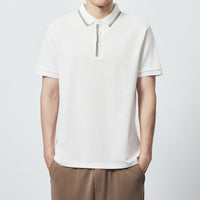 Polo hommes en coton peigné avec détails contrastés - Enzo