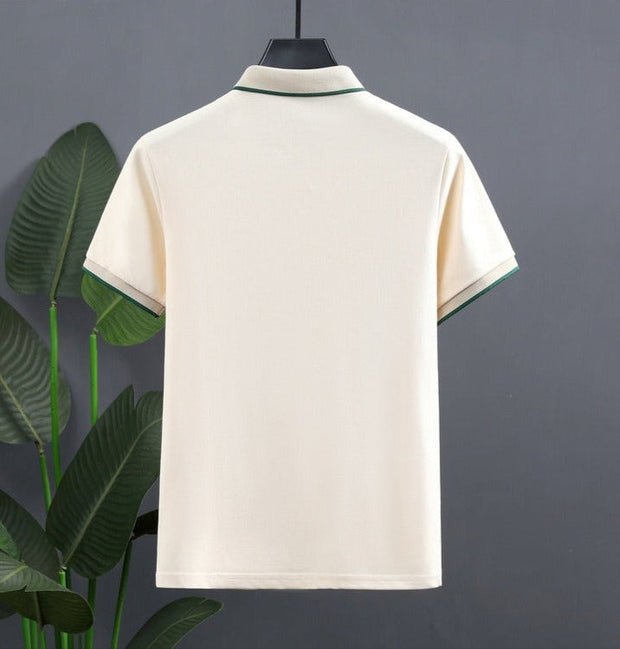 Polo homme en coton contrasté style classique - Luis