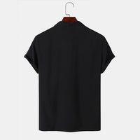 Chemise décontractée à manches courtes pour hommes avec broderie géométrique - Sven